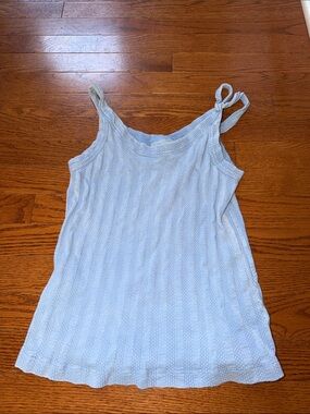 Universal Thread Pale Blue Knit Tank with Tie Straps